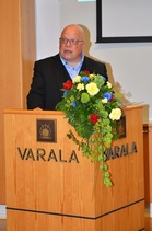 Siirtolapuutarhaliiton hallituksen puheenjohtaja Pertti Laitila.
kuva: Jyrki Keivaara